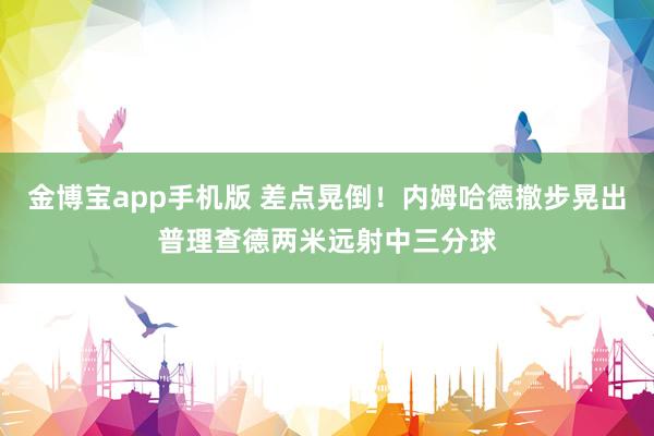 金博宝app手机版 差点晃倒！内姆哈德撤步晃出普理查德两米远射中三分球