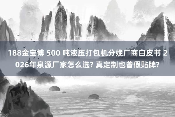 188金宝博 500 吨液压打包机分娩厂商白皮书 2026年泉源厂家怎么选? 真定制也曾假贴牌?