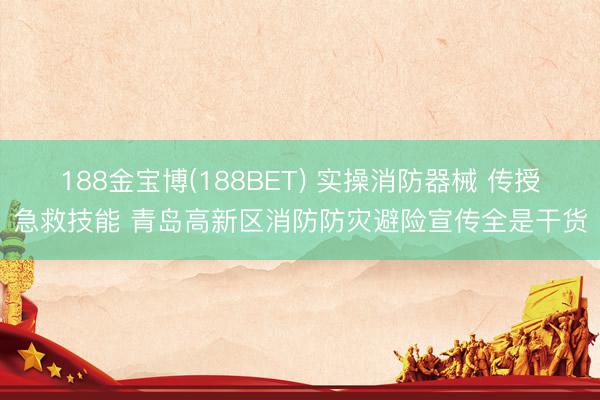 188金宝博(188BET) 实操消防器械 传授急救技能 青岛高新区消防防灾避险宣传全是干货