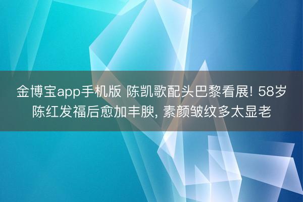 金博宝app手机版 陈凯歌配头巴黎看展! 58岁陈红发福后愈加丰腴，<a href=