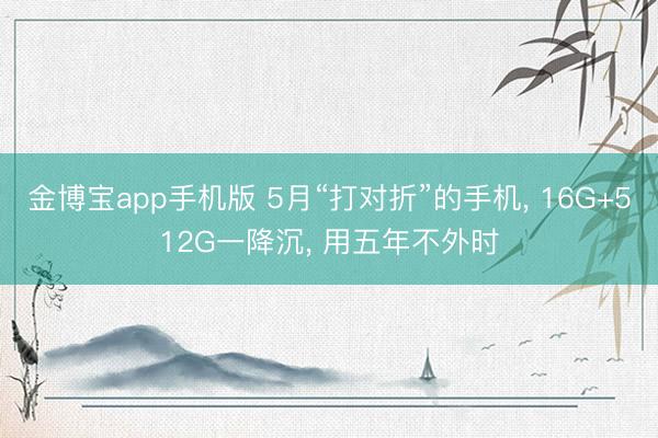 金博宝app手机版 5月“打对折”的手机， 16G+512G一降沉， 用五年不外时