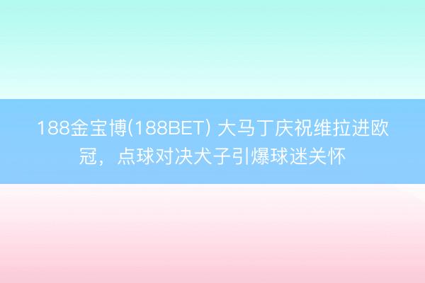 188金宝博(188BET) 大马丁庆祝维拉进欧冠，点球对决犬子引爆球迷关怀